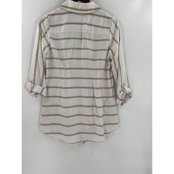 SOFT SURROUNDINGS Asymmetrical Washed Tencel Tunic Top Striped XSMALL Easy Wear - Picture 5 of 12